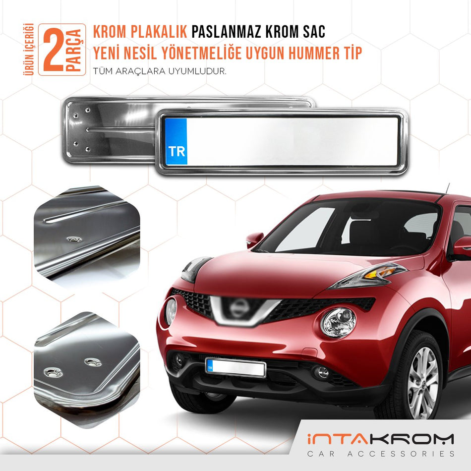 Nissan Juke Krom Plakalık - Hummer Tip 2 Adet