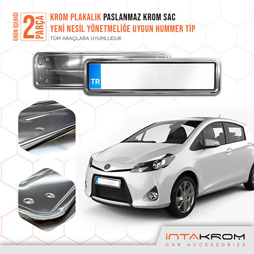 Toyota Yaris Krom Plakalık - Hummer Tip 2 Adet