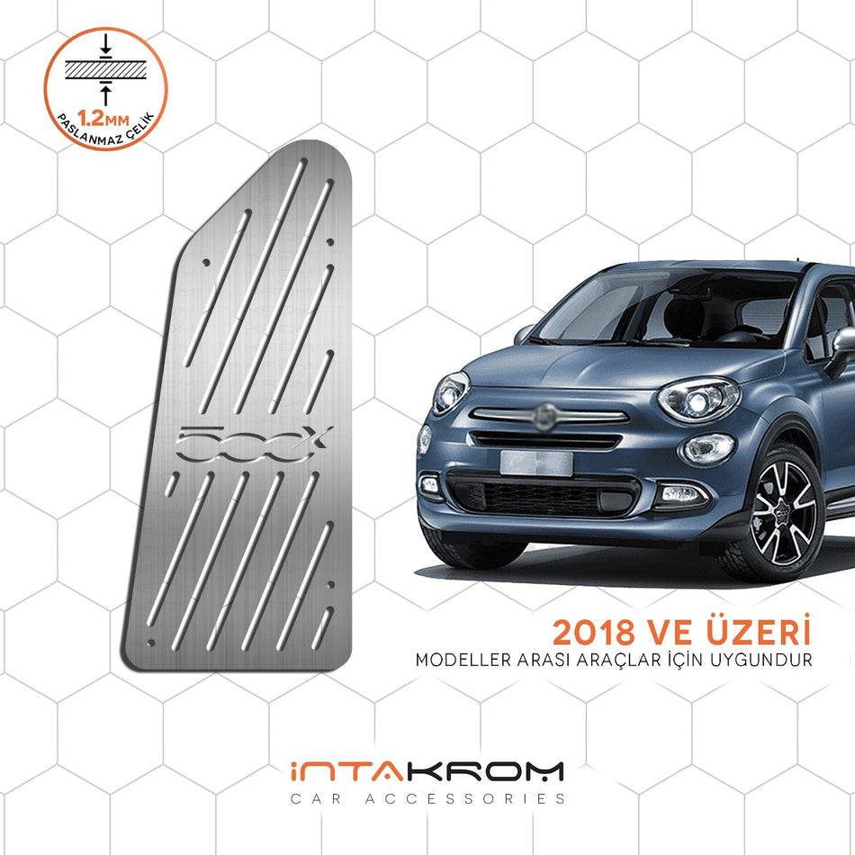 Fiat 500X Krom Ayak Dinlendirme Pedalı - 2018 ve Üzeri