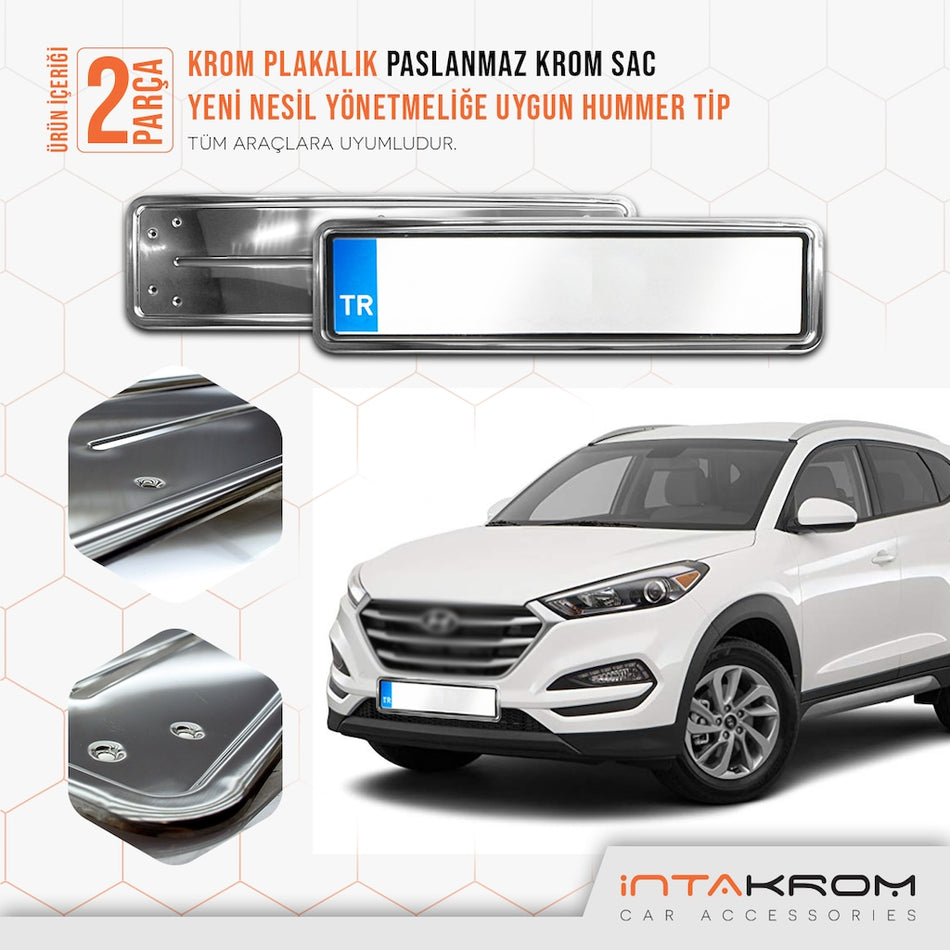 Hyundai Tucson Krom Plakalık - Hummer Tip 2 Adet
