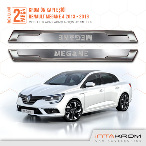 Renault Megane 4 Krom Ön Kapı Eşiği - 2 Parça - HB-SD