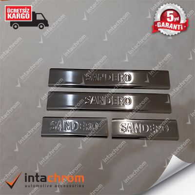 Dacia Sandero Krom Kapı Eşiği 4 Parça 2012 ve Üzeri