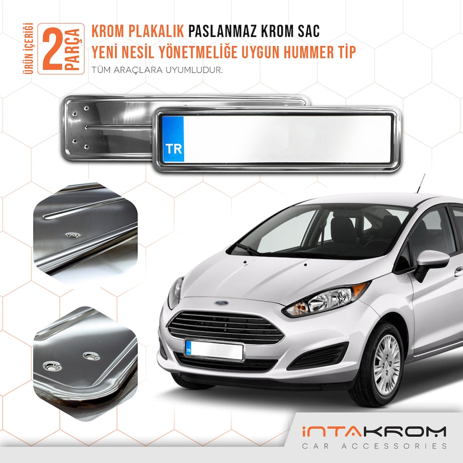 Ford Fiesta Krom Plakalık - Hummer Tip 2 Adet
