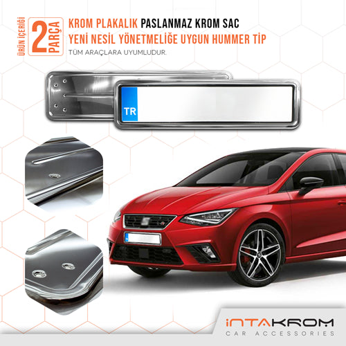 Seat Ibiza Krom Plakalık - Hummer Tip 2 Adet