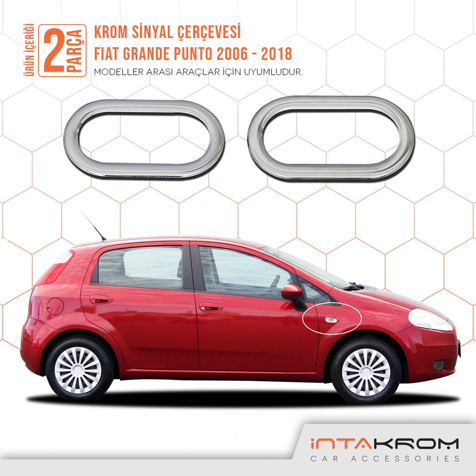 Fiat Grande Punto Krom Sinyal Çerçevesi 2 Parça 2006 ve Üzeri