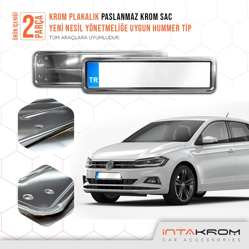 Volkswagen Polo Krom Plakalık - Hummer Tip 2 Adet