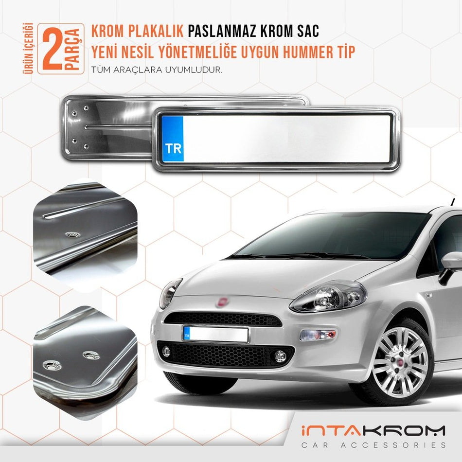 Fiat Punto Krom Plakalık - Hummer Tip 2 Adet