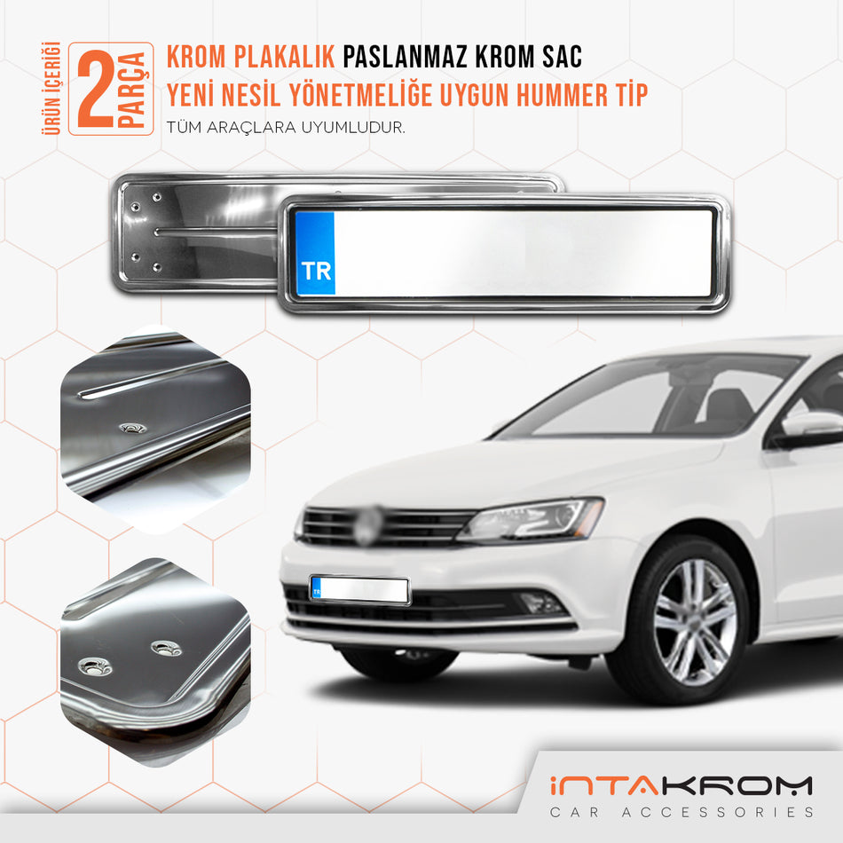 Volkswagen Jetta Krom Plakalık - Hummer Tip 2 Adet