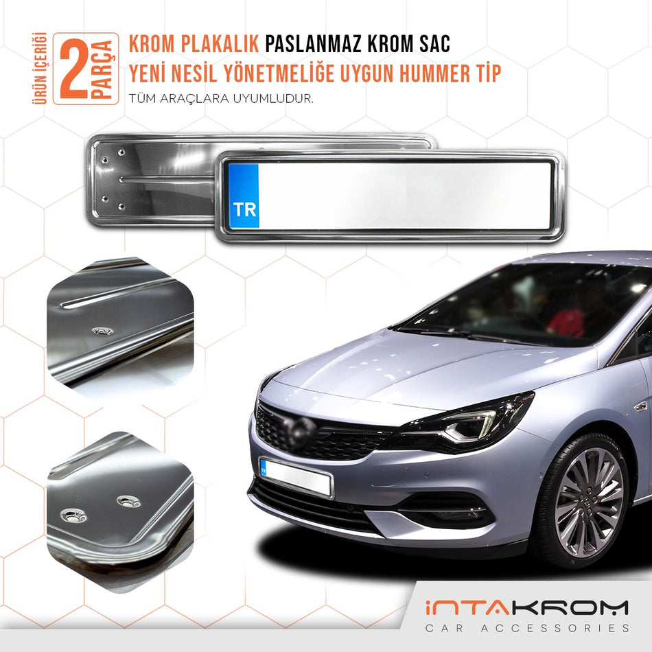 Opel Astra K Krom Plakalık - Hummer Tip 2 Adet