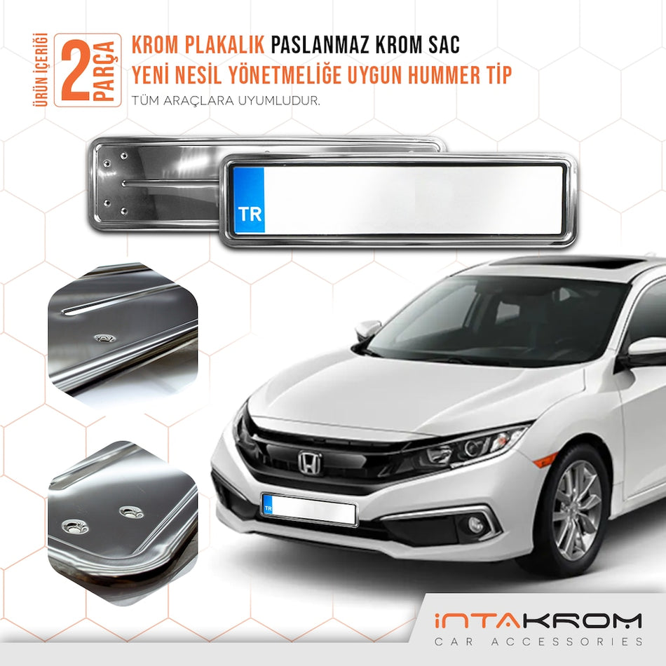 Honda Civic Krom Plakalık - Hummer Tip 2 Adet