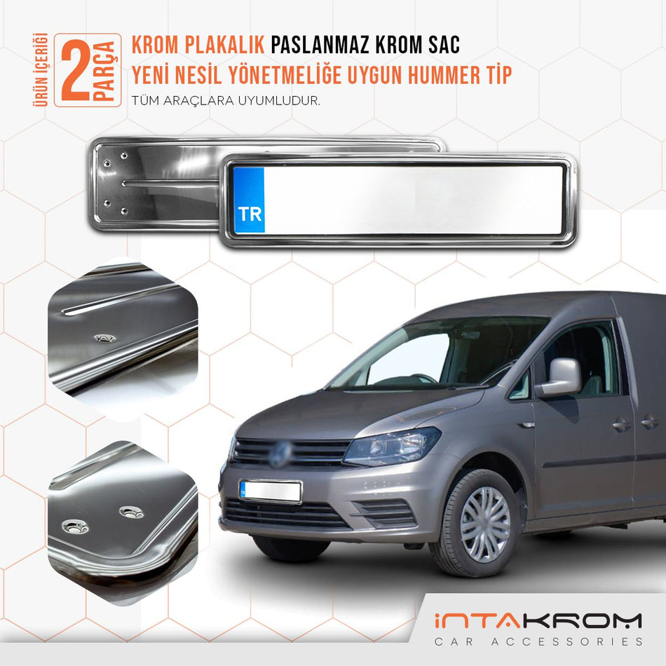 Volkswagen Caddy Krom Plakalık - Hummer Tip 2 Adet