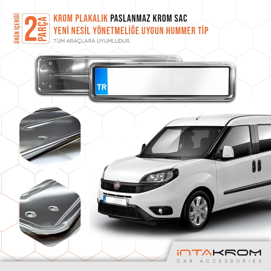 Fiat Doblo Krom Plakalık - Hummer Tip 2 Adet