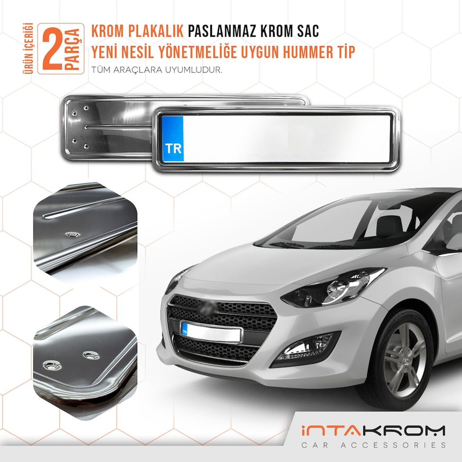 Hyundai i30 Krom Plakalık - Hummer Tip 2 Adet