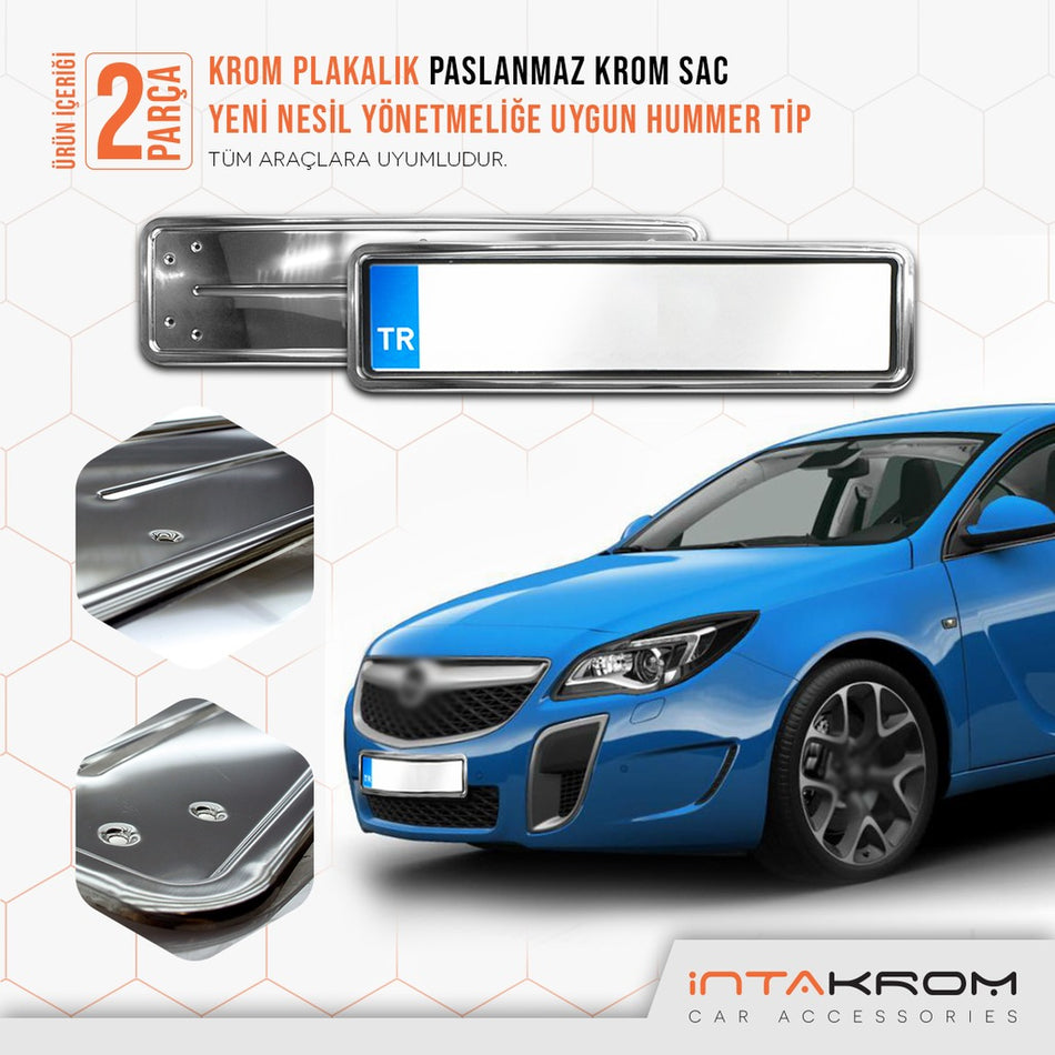 Opel Insignia Krom Plakalık - Hummer Tip 2 Adet