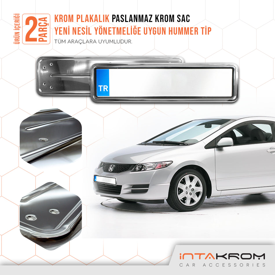 Honda Civic Krom Plakalık - Hummer Tip 2 Adet