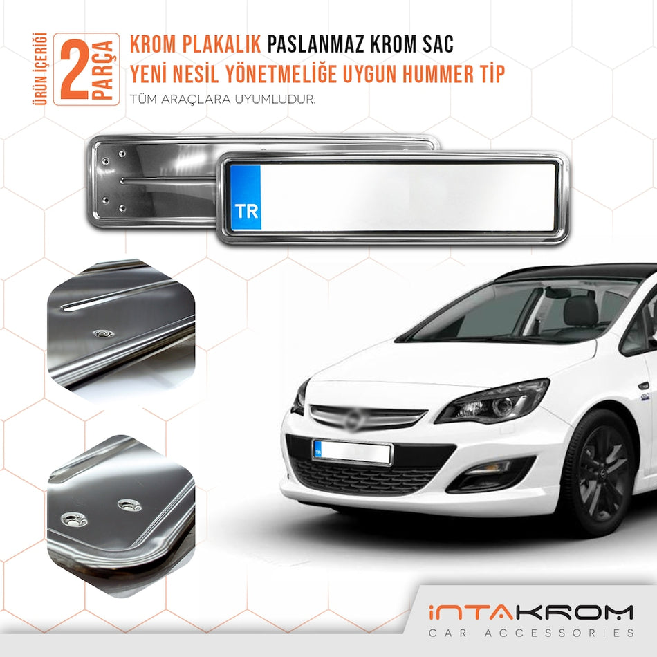 Opel Astra Krom Plakalık - Hummer Tip 2 Adet