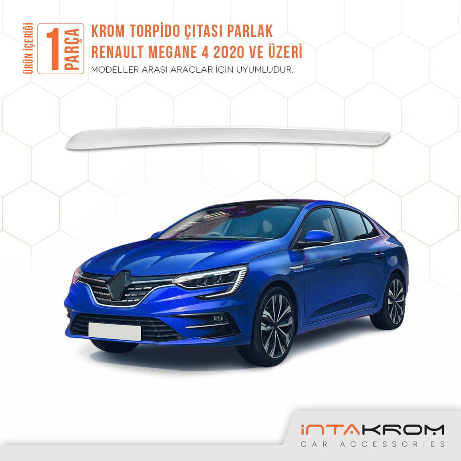Renault Megane 4 Krom Torpido Çıtası 2020 ve Üzeri
