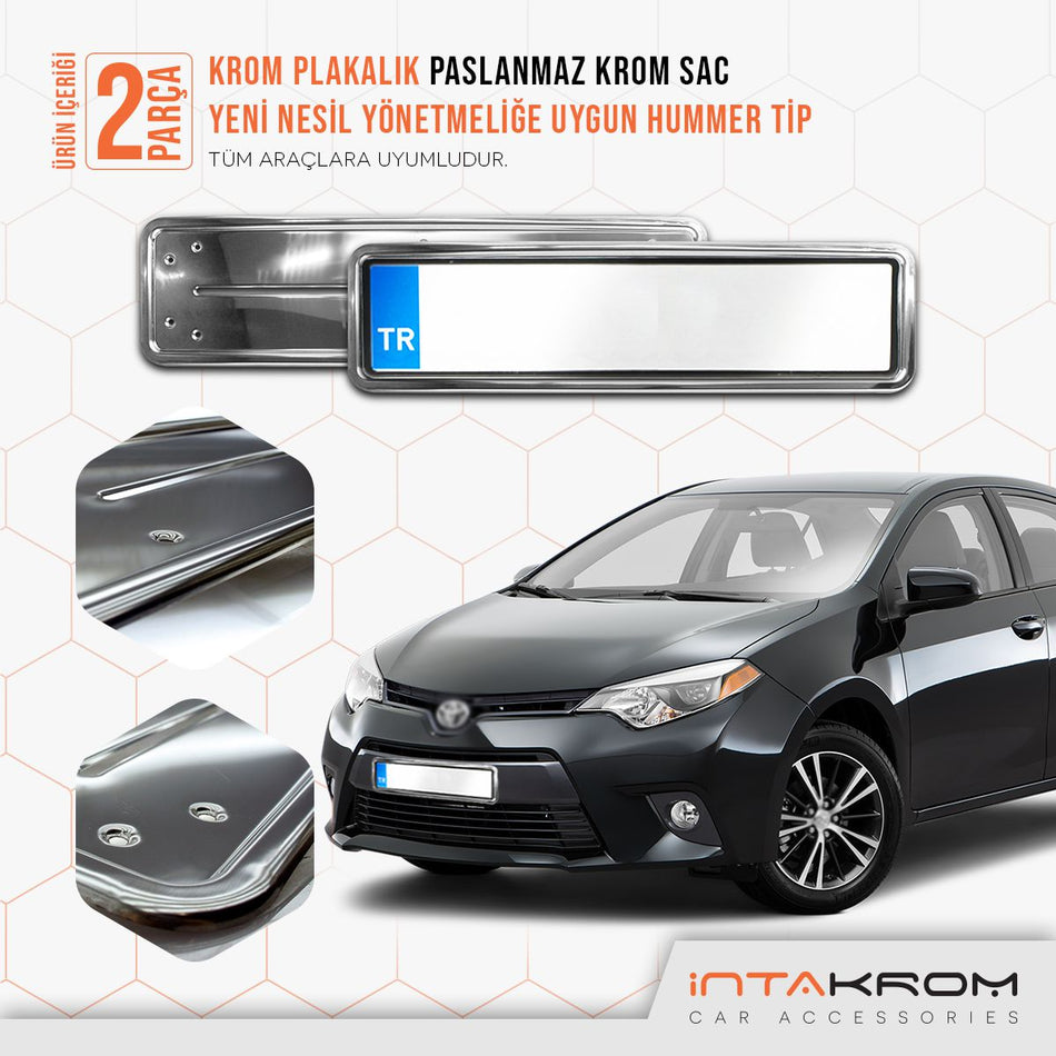 Toyota Corolla Krom Plakalık - Hummer Tip 2 Adet