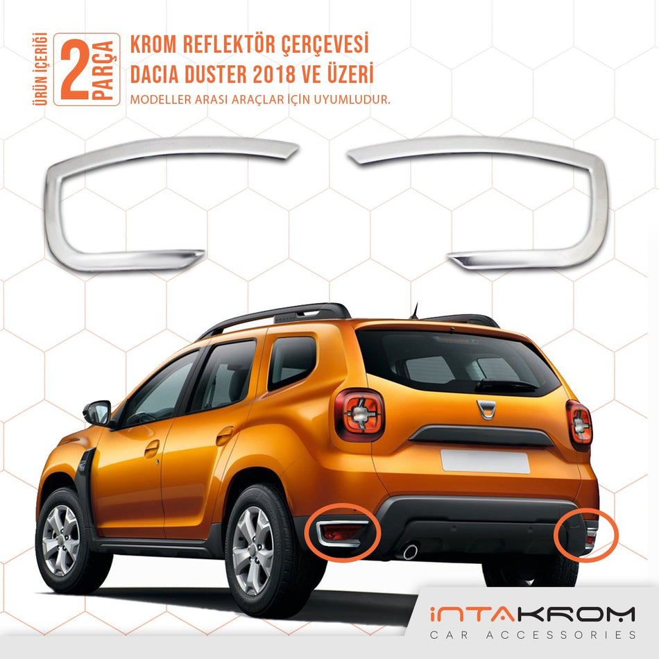 DACİA DUSTER KROM REFLEKTÖR ÇERÇEVESİ 2 PARÇA