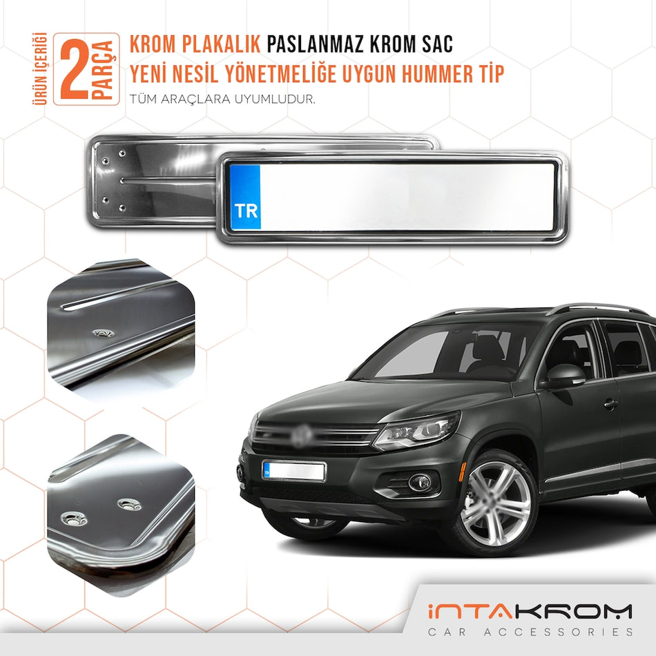 Volkswagen Tiguan Krom Plakalık - Hummer Tip 2 Adet