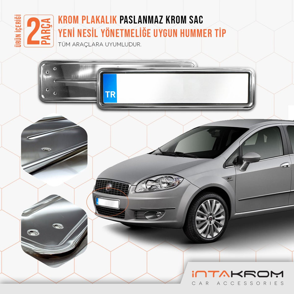 Fiat Linea Krom Plakalık - Hummer Tip 2 Adet