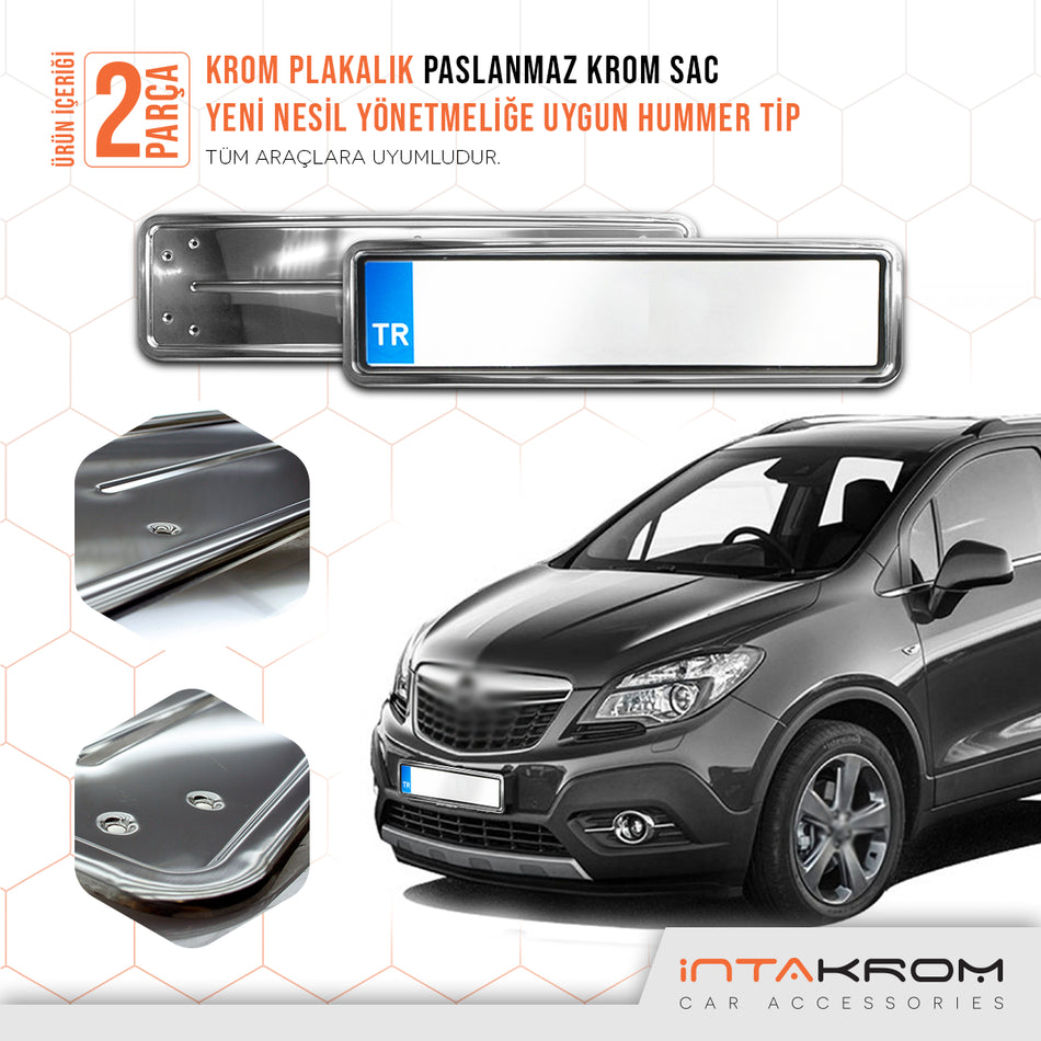 Opel Mokka Krom Plakalık - Hummer Tip 2 Adet