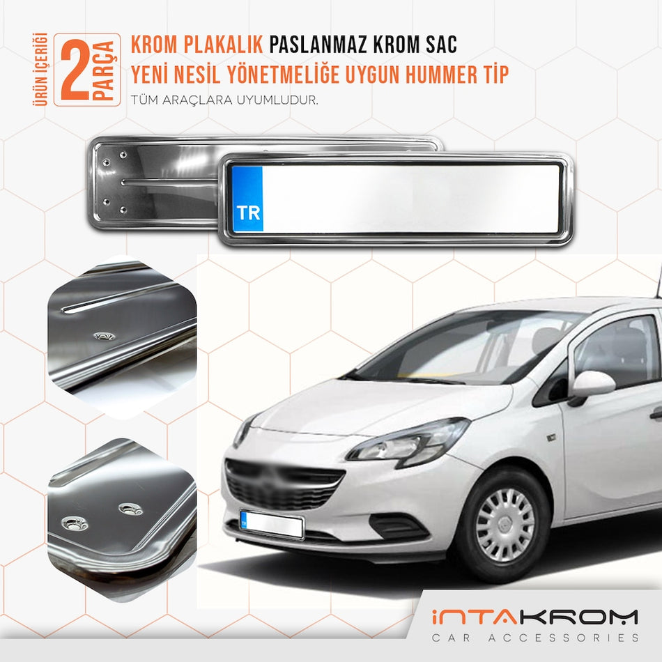 Opel Corsa Krom Plakalık - Hummer Tip 2 Adet