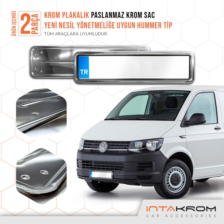 Volkswagen Transporter Krom Plakalık - Hummer Tip 2 Adet