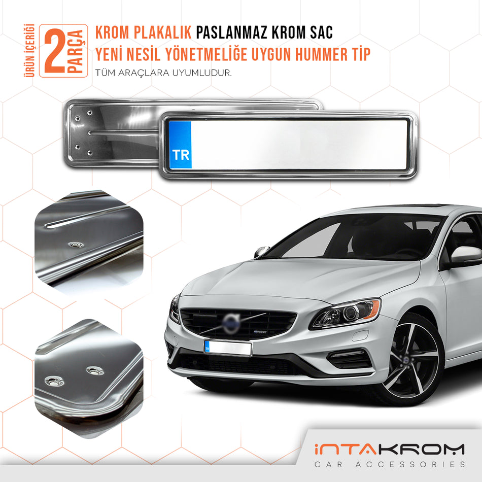 Volvo R-Design Krom Plakalık 2009-2015 Hummer Tip 2 Adet