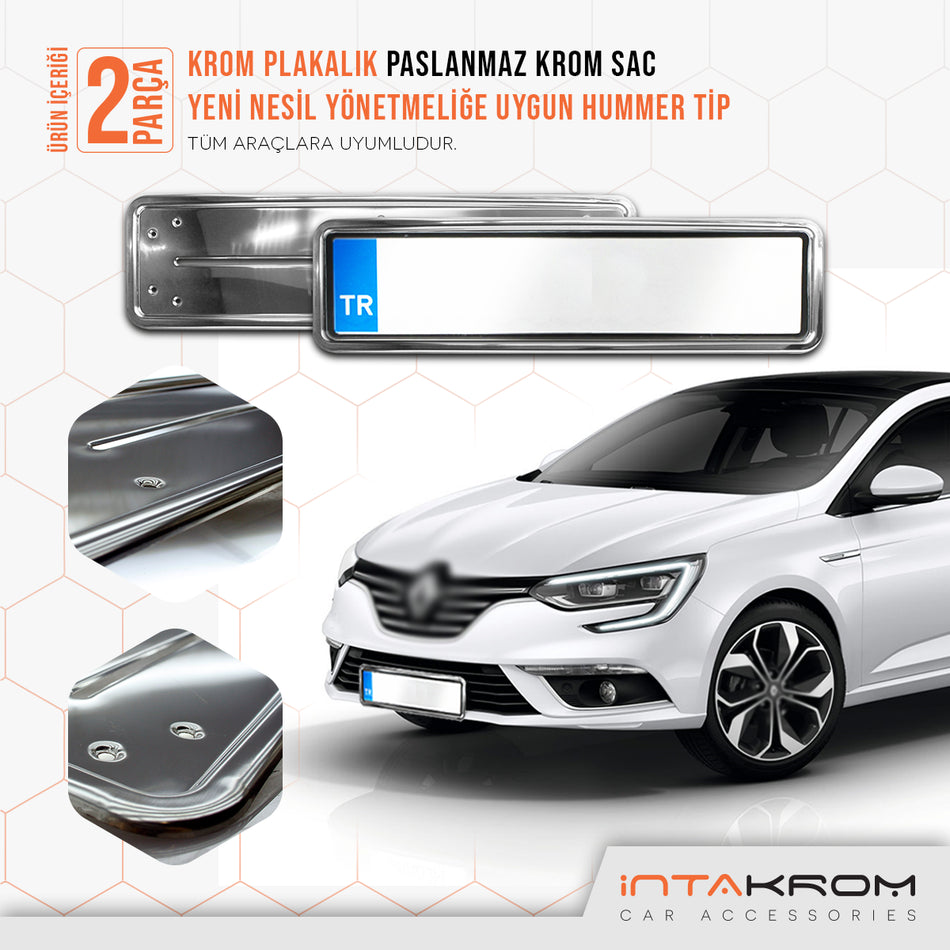 Renault Megane Krom Plakalık - Hummer Tip 2 Adet