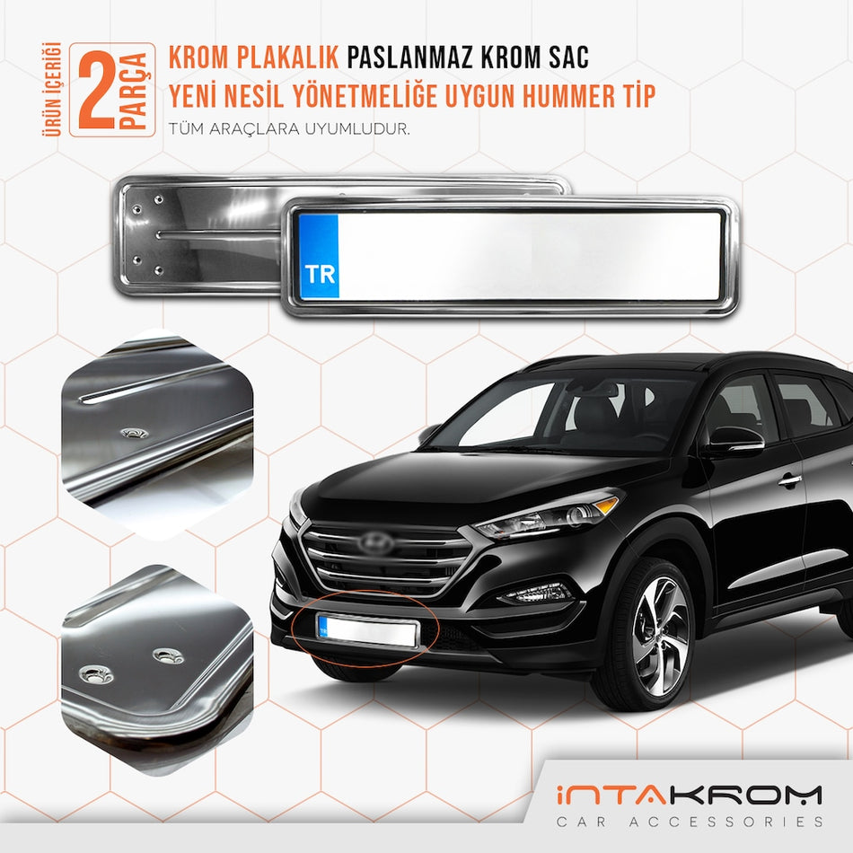 Hyundai Tucson Krom Plakalık - Hummer Tip 2 Adet