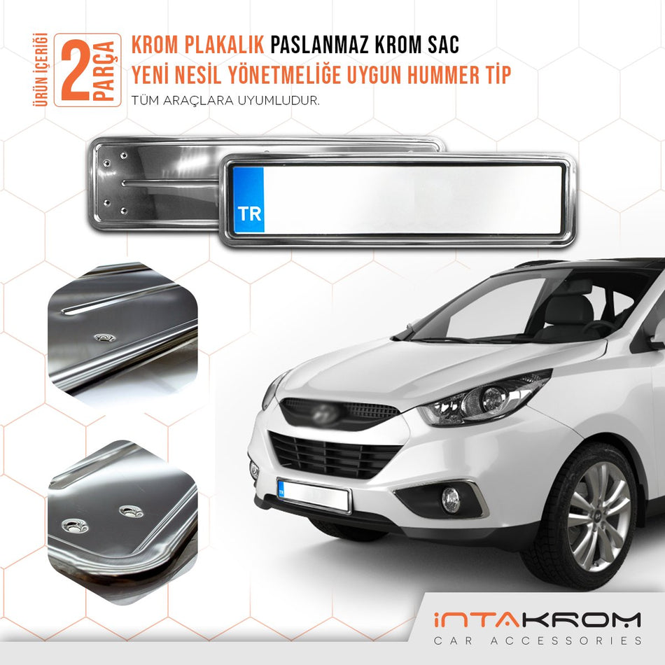 Hyundai ix35 Krom Plakalık - Hummer Tip 2 Adet