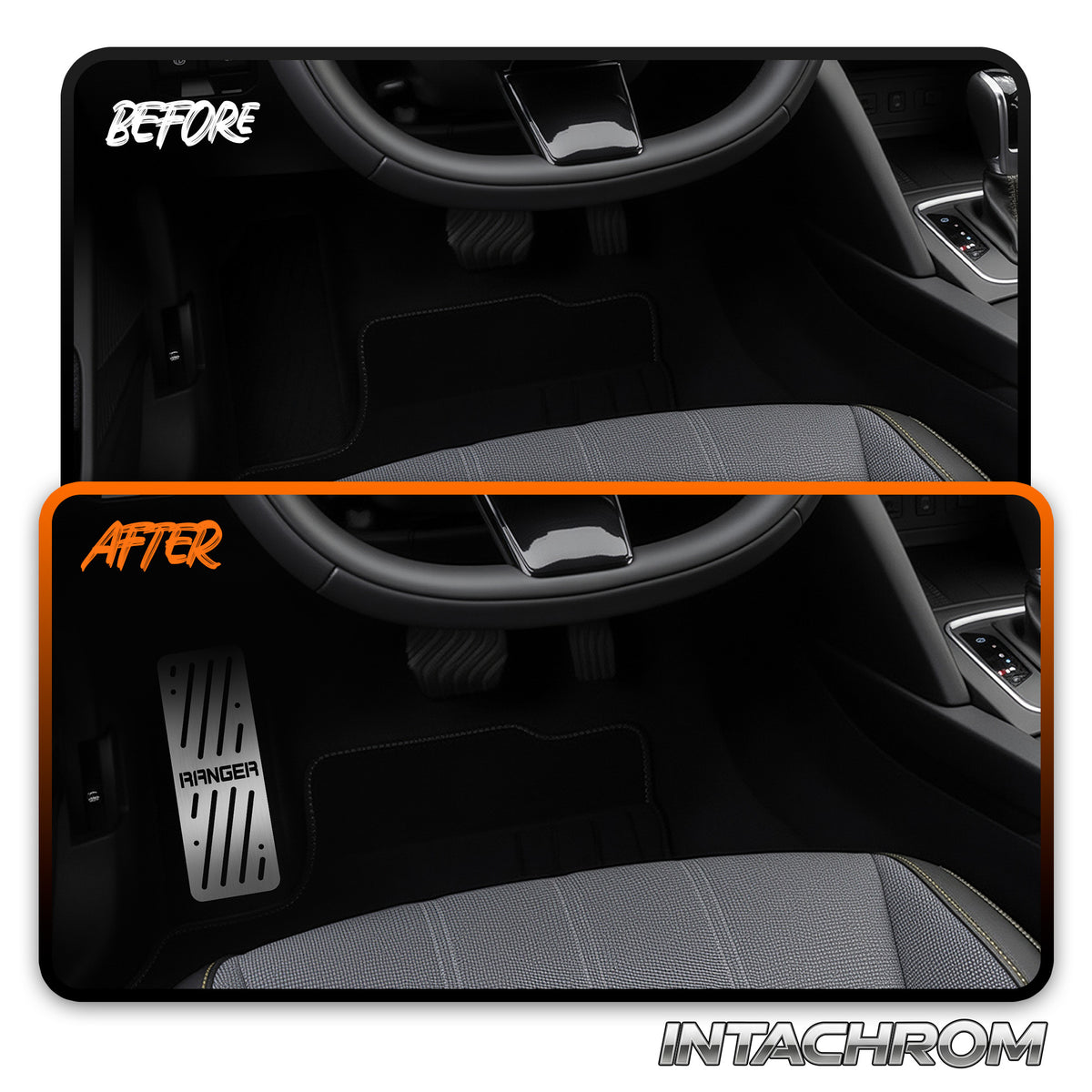Ford Ranger P375 Ford Ranger 2011-2021 P375 Uyumlu Krom Ayak Dinlendirme Pedalı – intakrom