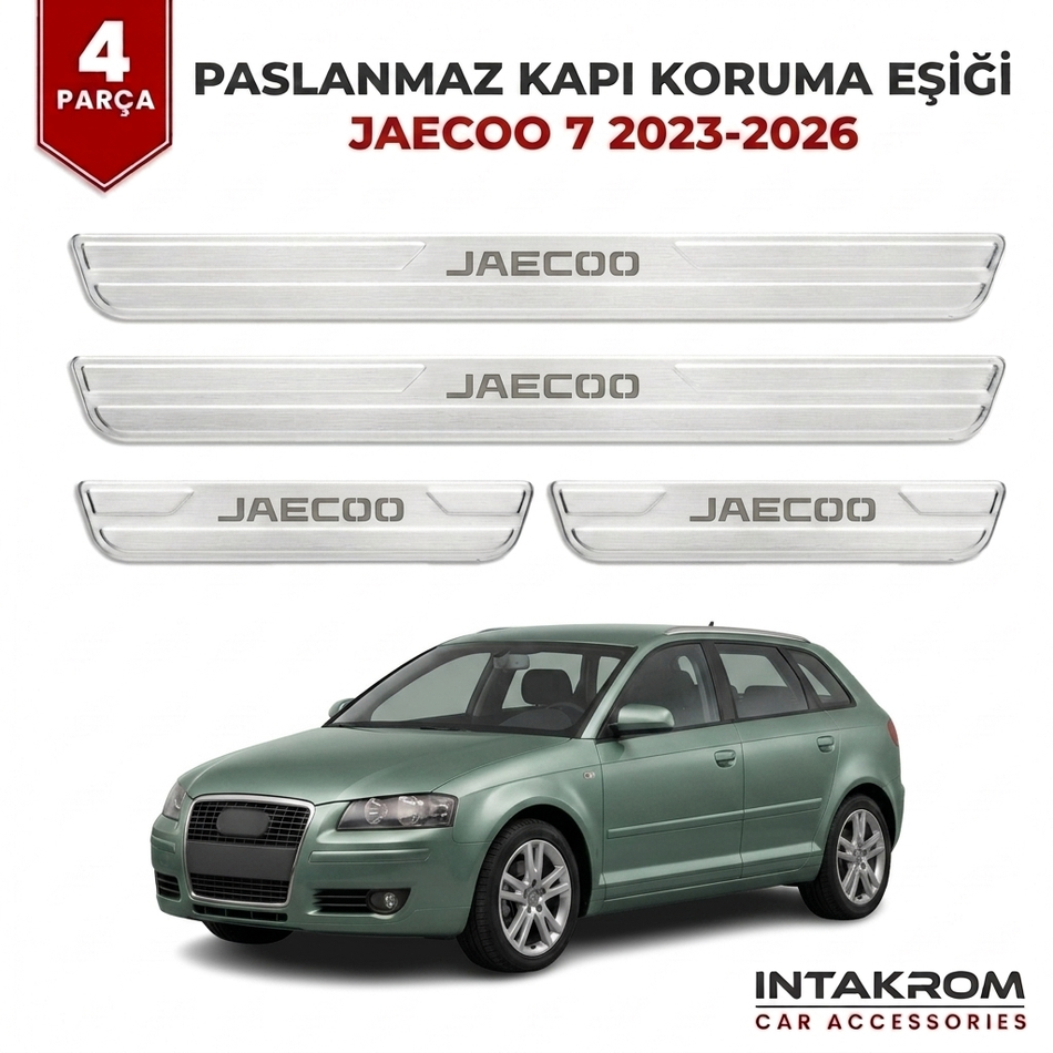 Jaecoo 7 2023-2026 Uyumlu Satine Krom Kapı Koruma Eşiği 4 Parça