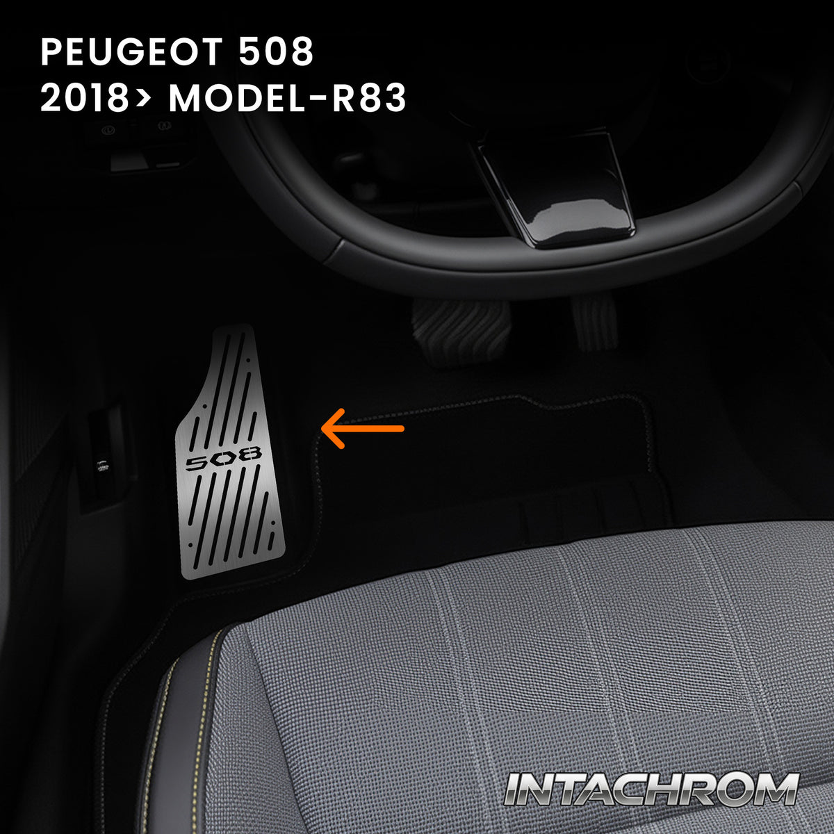 Peugeot 508 2018-2026 R83 Uyumlu Krom Ayak Dinlendirme Pedalı – intakrom