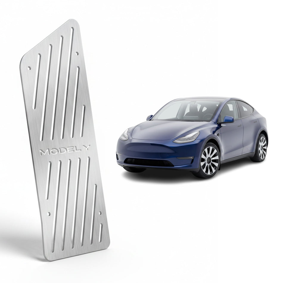 Tesla Model Y 2020-2026 Y Uyumlu Krom Ayak Dinlendirme Pedalı